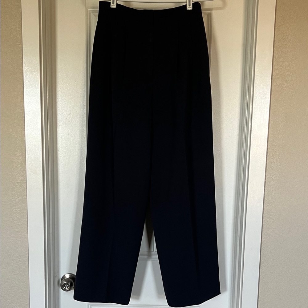 Tahari Navy blue Wide-Leg Trousers